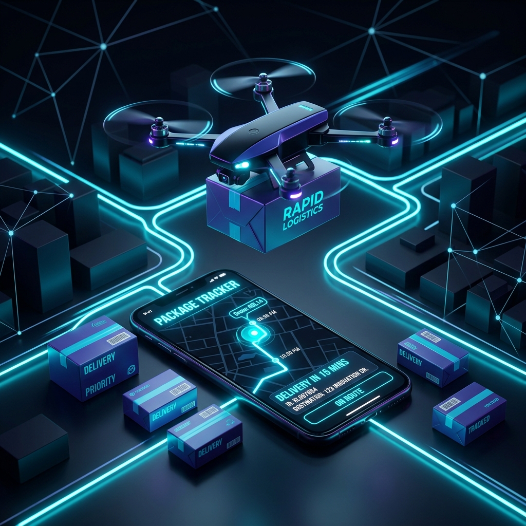 Courier Logistics Illustration
